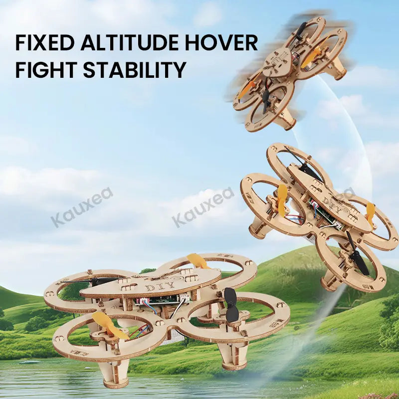 DIY Wooden Drone Kit | RC Quadcopter with Stunt Flip | Beginner-Friendly