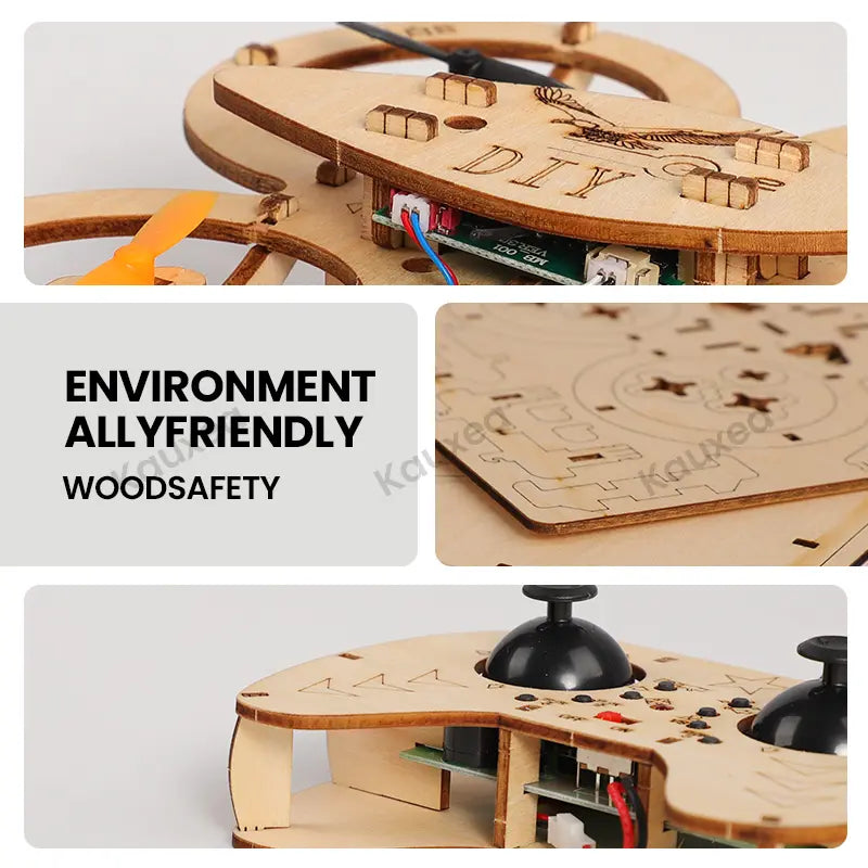 DIY Wooden Drone Kit | RC Quadcopter with Stunt Flip | Beginner-Friendly