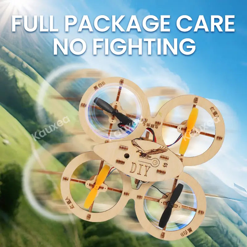 DIY Wooden Drone Kit | RC Quadcopter with Stunt Flip | Beginner-Friendly