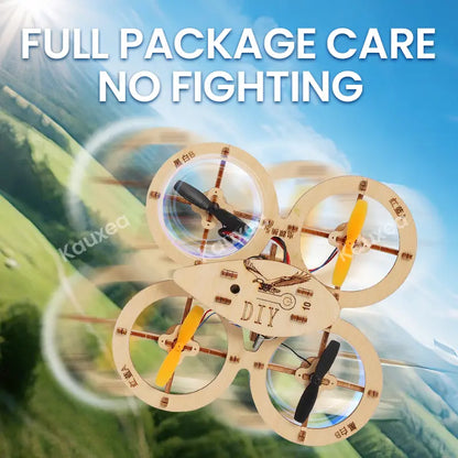 DIY Wooden Drone Kit | RC Quadcopter with Stunt Flip | Beginner-Friendly